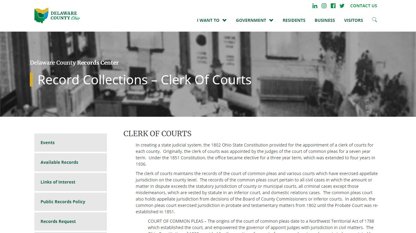 Record Collections - Clerk Of Courts - Records Center